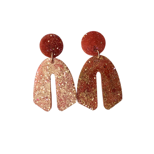 Boucles d'oreilles Pétoncle Terra cotta